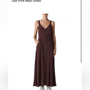 whistles polka dot buttoned maxi dress